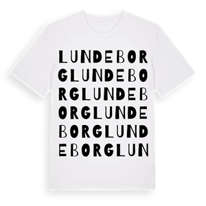Lundeborg ordlek t-shirt – ekologisk bomull t-shirt från Pinshirt