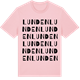 Pink Cotton t-shirt med Lunden ordlek t-shirt