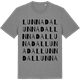 Mid Heather Gray t-shirt med Lunnadal ordlek t-shirt