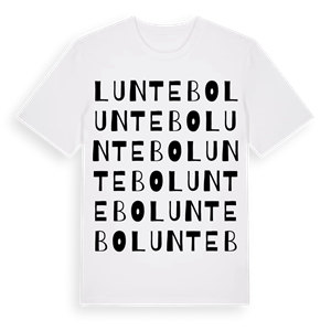 Luntebo ordlek t-shirt – ekologisk bomull t-shirt från Pinshirt