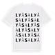 White t-shirt med Lyåsa ordlek t-shirt