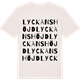 Vintage White t-shirt med Lyckans höjd ordlek t-shirt