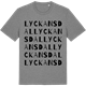 Mid Heather Gray t-shirt med Lyckansdal ordlek t-shirt