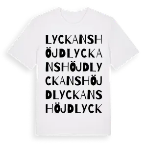 Lyckanshöjd ordlek t-shirt – ekologisk bomull t-shirt från Pinshirt