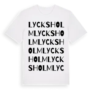 Lycksholm ordlek t-shirt – ekologisk bomull t-shirt från Pinshirt