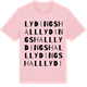 Pink Cotton t-shirt med Lydingshall ordlek t-shirt