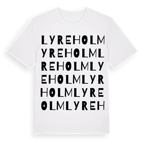 Lyreholm ordlek t-shirt – ekologisk bomull t-shirt från Pinshirt