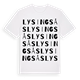White t-shirt med Lysingsås ordlek t-shirt