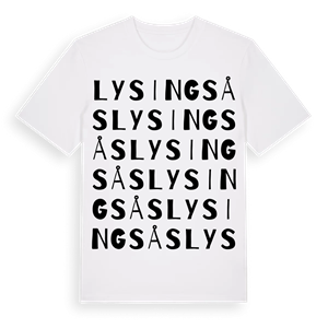 Lysingsås ordlek t-shirt – ekologisk bomull t-shirt från Pinshirt