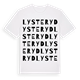 White t-shirt med Lysteryd ordlek t-shirt