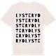 Vintage White t-shirt med Lysteryd ordlek t-shirt