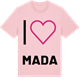 Pink Cotton t-shirt med Jag älskar Mada t-shirt stort tryck