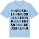 Blue Soul t-shirt med Magnusdal ordlek t-shirt