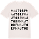 Vintage White t-shirt med Majtorp ordlek t-shirt