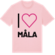 Pink Cotton t-shirt med Jag älskar Måla t-shirt stort tryck