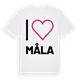 White t-shirt med Jag älskar Måla t-shirt stort tryck