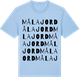 Blue Soul t-shirt med Målajord ordlek t-shirt