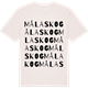 Vintage White t-shirt med Målaskog ordlek t-shirt