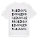 White t-shirt med Malem ordlek t-shirt