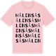 Pink Cotton t-shirt med Målensås ordlek t-shirt