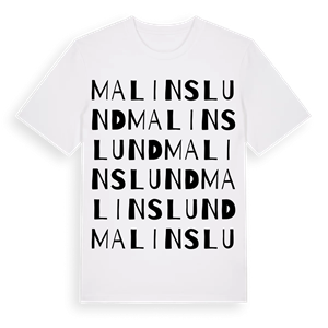 Malinslund ordlek t-shirt – ekologisk bomull t-shirt från Pinshirt