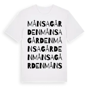Månsagården ordlek t-shirt – ekologisk bomull t-shirt från Pinshirt