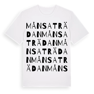 Månsaträdan ordlek t-shirt – ekologisk bomull t-shirt från Pinshirt