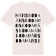 Vintage White t-shirt med Månsboda ordlek t-shirt