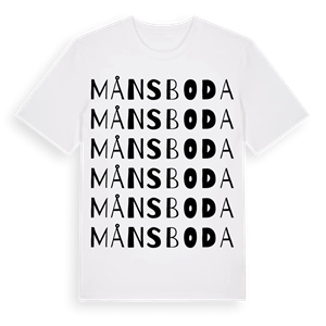 Månsboda ordlek t-shirt – ekologisk bomull t-shirt från Pinshirt