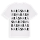 White t-shirt med Marås ordlek t-shirt