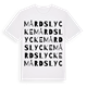 White t-shirt med Mårdslycke ordlek t-shirt