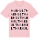 Pink Cotton t-shirt med Marhult ordlek t-shirt