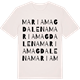 Vintage White t-shirt med Maria Magdalena ordlek t-shirt