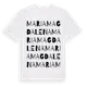 White t-shirt med Maria Magdalena ordlek t-shirt