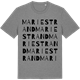 Mid Heather Gray t-shirt med Mariestrand ordlek t-shirt