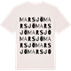 Vintage White t-shirt med Marsjö ordlek t-shirt
