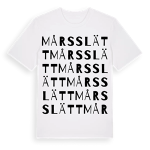 Mårsslätt ordlek t-shirt – ekologisk bomull t-shirt från Pinshirt