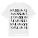 White t-shirt med Massamåla ordlek t-shirt