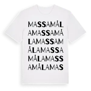 Massamåla ordlek t-shirt – ekologisk bomull t-shirt från Pinshirt