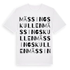 Mässingskullen ordlek t-shirt – ekologisk bomull t-shirt från Pinshirt