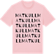 Pink Cotton t-shirt med Matkull ordlek t-shirt