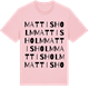 Pink Cotton t-shirt med Mattisholm ordlek t-shirt