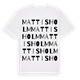 White t-shirt med Mattisholm ordlek t-shirt