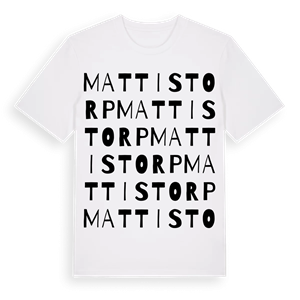 Mattistorp ordlek t-shirt – ekologisk bomull t-shirt från Pinshirt