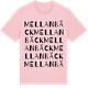 Pink Cotton t-shirt med Mellanbäck ordlek t-shirt