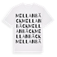 White t-shirt med Mellanbäck ordlek t-shirt