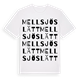 Mellsjöslätt ordlek t-shirt