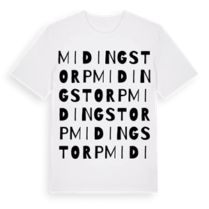Midingstorp ordlek t-shirt – ekologisk bomull t-shirt från Pinshirt
