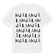 White t-shirt med Mjäla ordlek t-shirt