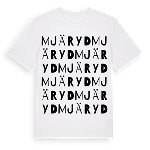 Mjäryd ordlek t-shirt – ekologisk bomull t-shirt från Pinshirt